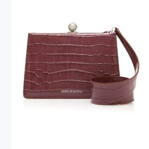 Ratio et Motus Purple Croc Embossed Mini Bag
